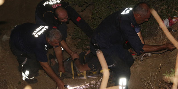 Uçuruma düşen kişiyi ekipler kurtardı