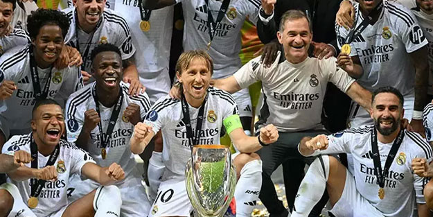 UEFA Süper Kupa, 6'ncı kez Real Madrid'in! Arda Güler de forma giydi