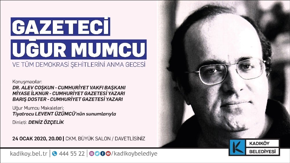 Uğur Mumcu Kadıköy’de anılacak 