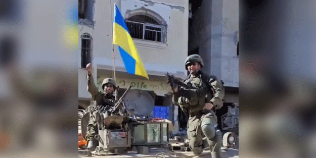 Ukrayna askerleri Gazze'de görüntülendi!