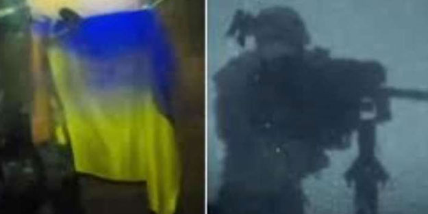 Ukrayna bayrağı Kırım'da dalgalandı