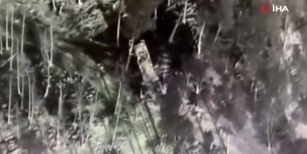 Ukrayna ordusu görüntüleri paylaştı! Rus ordusunun roketatar sistemi böyle vuruldu