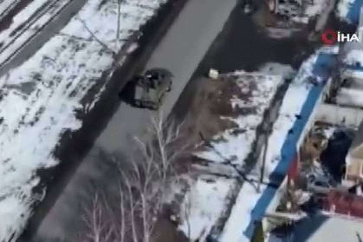 Ukrayna, Rusya'ya ait askeri araca düzenlenen saldırıyı yayınladı