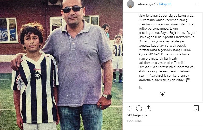 Ulaş Zengin, Altay’a veda etti 