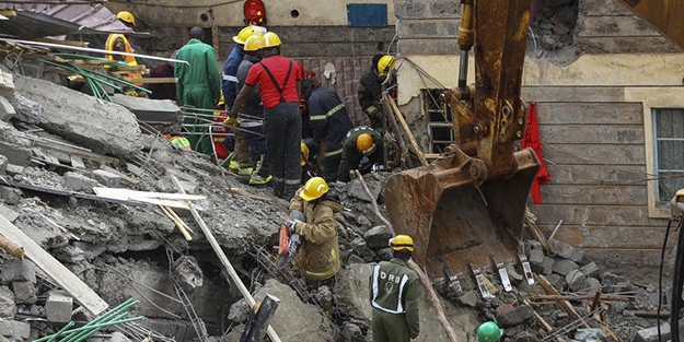 Ülkede facia! 6 katlı bina çöktü: Ölüler var