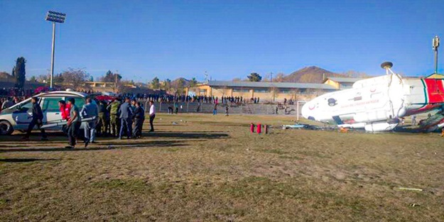 Ülkenin Spor Bakanı'nı taşıyordu! Komşu'da helikopter düştü