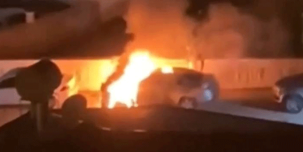 Ülkü Ocağı Başkanı'nın aracı yandı! Kundaklama şüphesi var