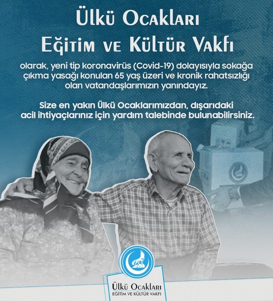 Ülkü Ocakları Başkanı Ateş’ten sokağa çıkamayan vatandaşlar için yardım açıklaması 