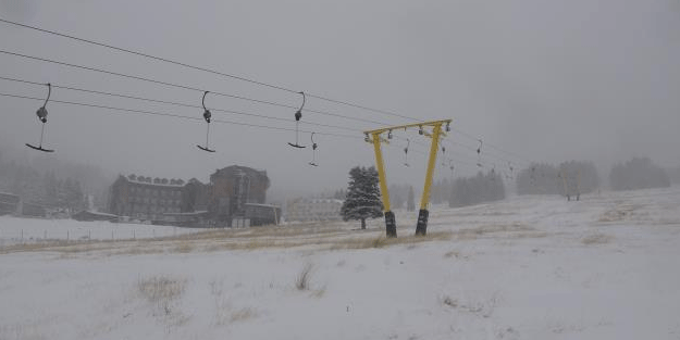Uludağ beyaz gelinliğini giydi