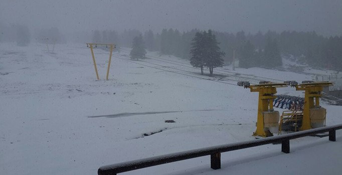 Uludağ'a nisan karı