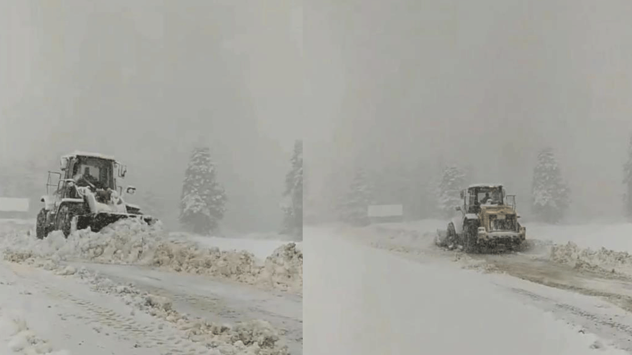 Uludağ'da karla mücadele