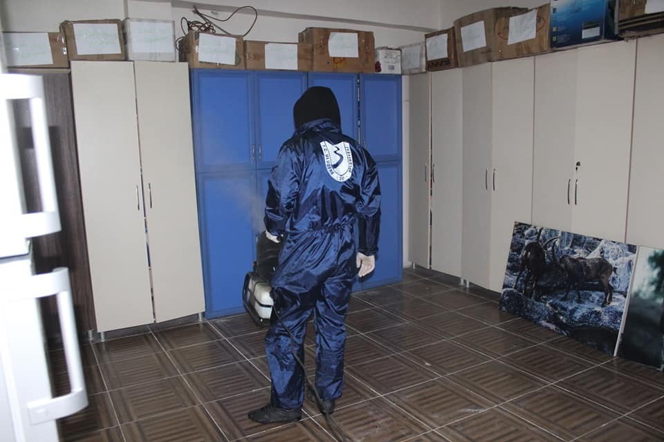 Uludere Belediyesinde dezenfekte seferberliği 