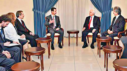 Ulusalcı kanat Esed ile buluştu