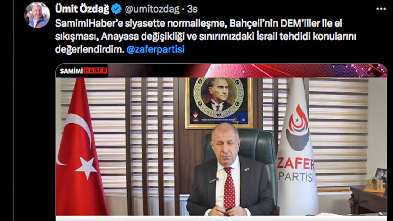 Ümit Özdağ paparaziliğe soyundu