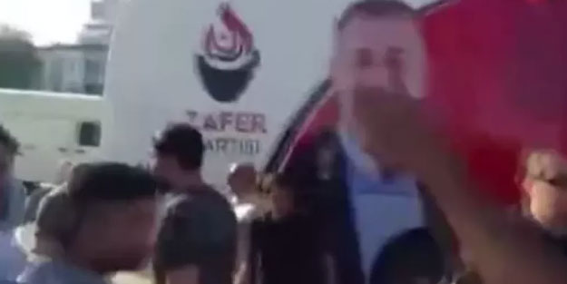 Ümit Özdağ'ın konvoyunda gergin anlar