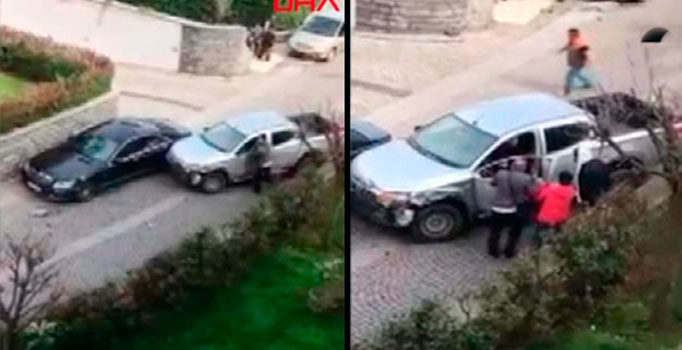 Ümraniye'de kaza sonrası ortalığı birbirine kattı