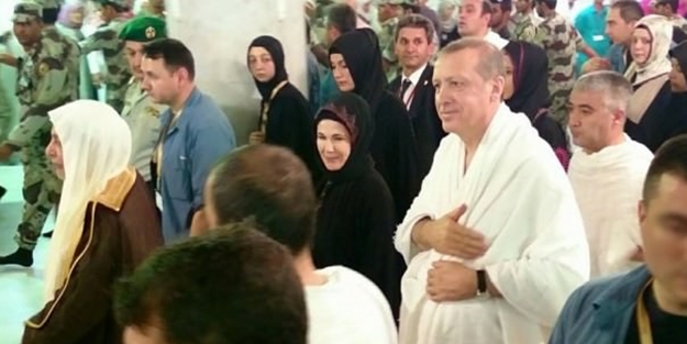 Umre'deki Erdoğan'ın en net görüntüsü