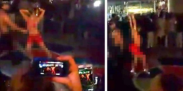 Bilim yuvasında striptiz!