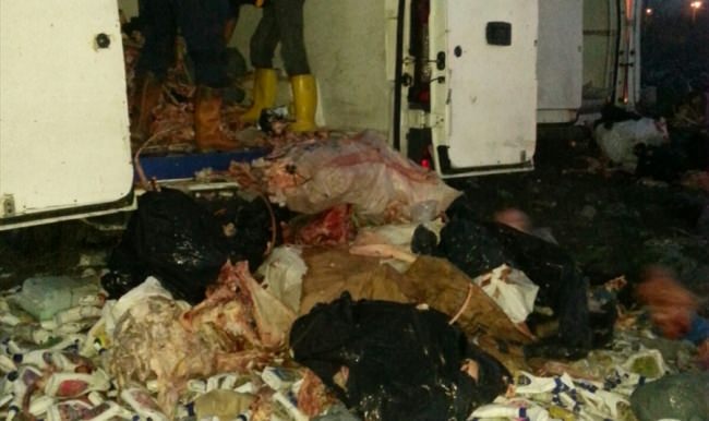 Ünye'de kaçak et ele geçirildi