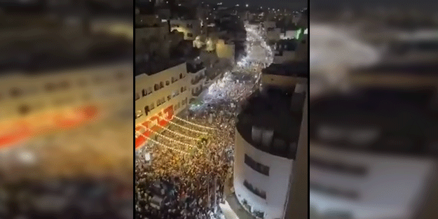 Ürdün sınırında Müslümanlar Filistin'e destek için kapıların açılmasını bekliyor!