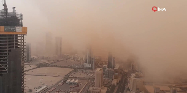 Ürperten görüntü! Gökyüzü turuncuya boyandı