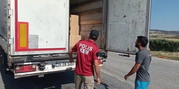 Uşak'ta 3 milyon kaçak sigara ele geçirildi
