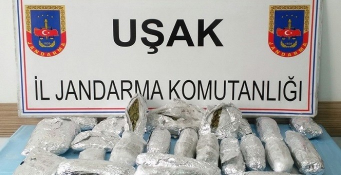 Uşak’ta 358 kilo esrar imha edildi