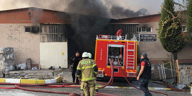 Uşak'ta fabrika yangını