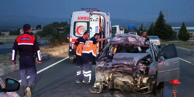 Uşak'ta korkunç kaza