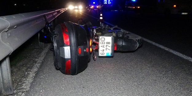 Uşak'ta motosiklet sürücüsü öldü! 200 metre savruldu