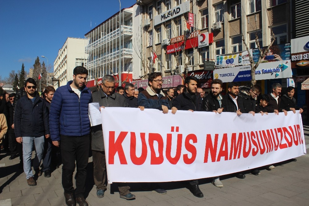 Uşak’tan Kudüs için destek tekbirleri yükseldi 