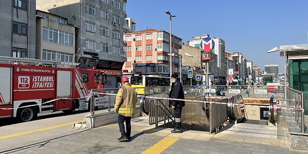 Metroda yangın paniği