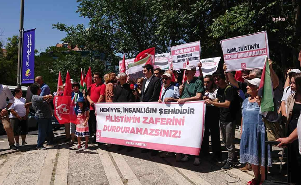 Üsleri ABD ve İsrail’e kapatalım! İsrail Büyükelçiliği önünde ilk eylemi onlar yaptı