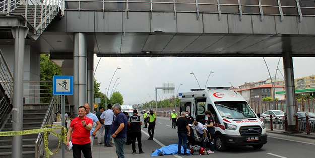 Üst geçitten düştü! Feci ölüm