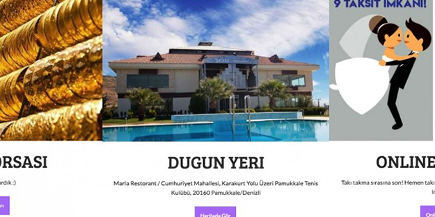 Uyanık çift düğün takıları için internet sitesi açtı