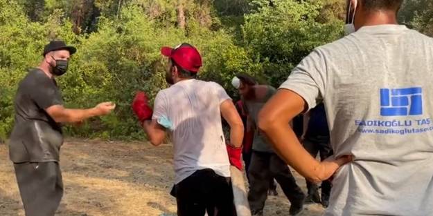 'Uyanık' Şahan Gökbakar yangın bölgesinde vatandaşla tartıştı