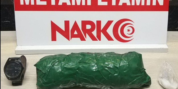 Uyuşturucu zanlısının kol saatinde dikkat çeken detay!