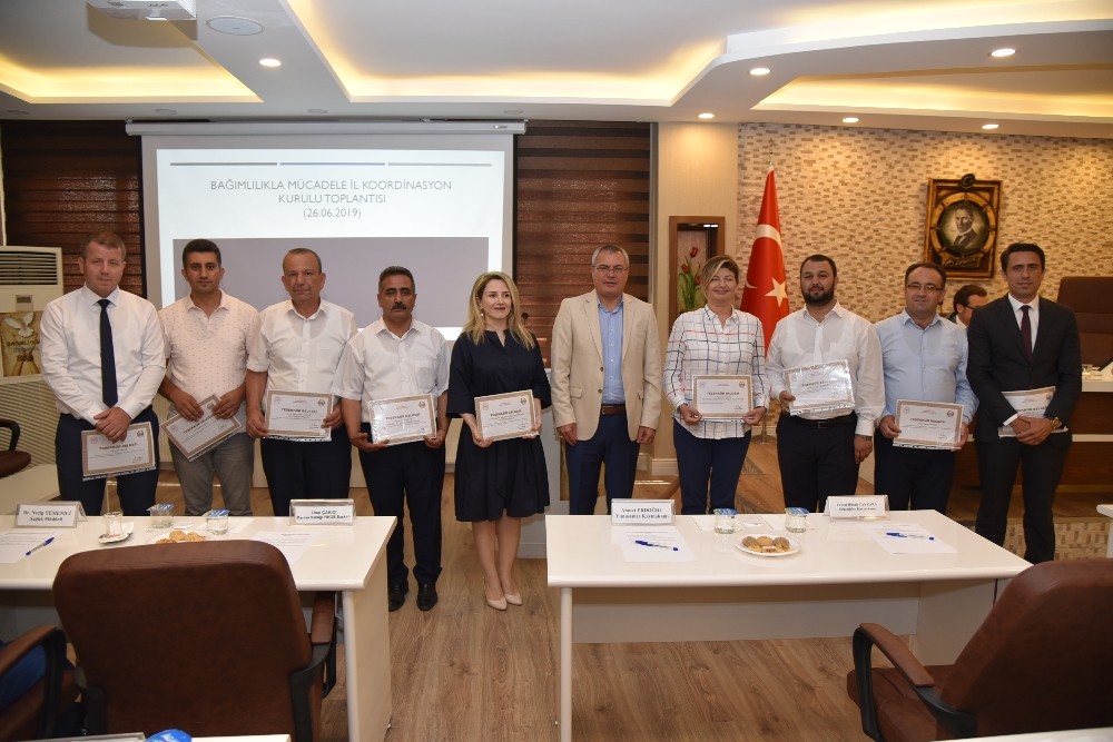 Uyuşturucuyla mücadele edenlere teşekkür belgesi 