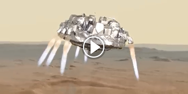 Uzay aracının Mars'a iniş anı!