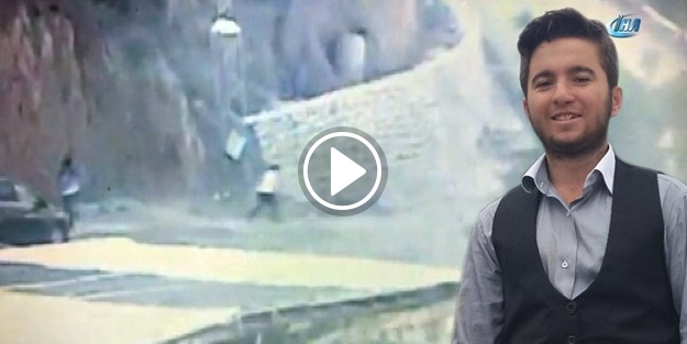 Üzerine kaya düşen öğrencinin feci ölümü kamerada