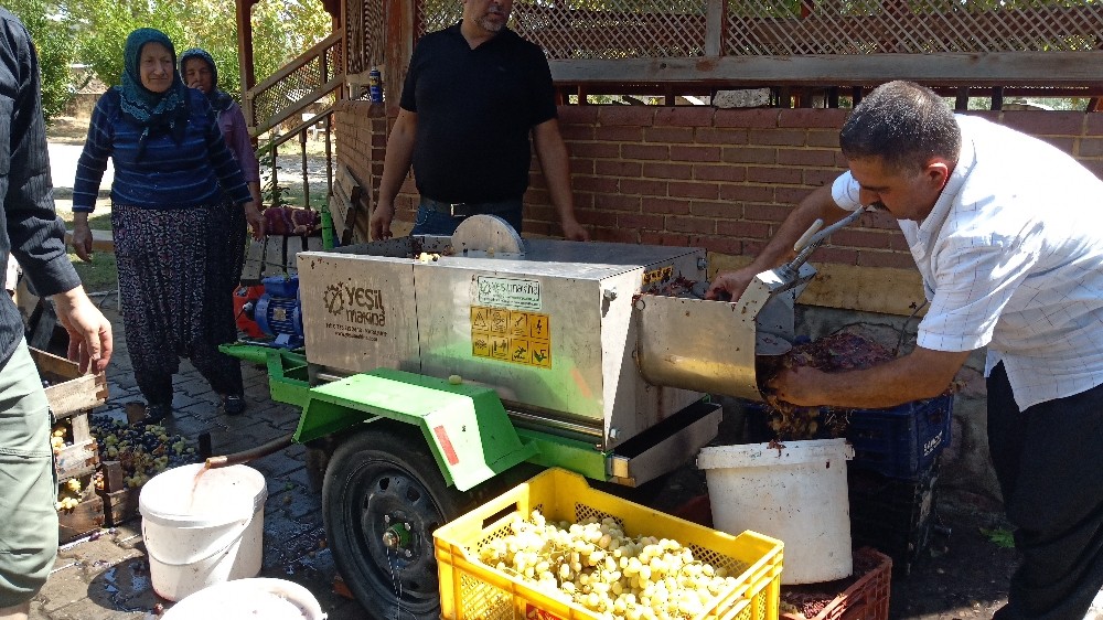 Üzüm diyarında pekmez yapımı başladı 