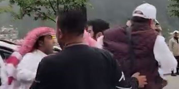 Uzungöl'de Arap turistler birbirine girdi