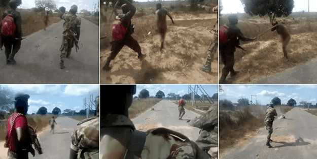 Vahşet görüntüleri! Çırılçıplak koşturup kurşuna dizdiler