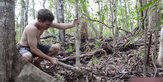 Vahşi ortamda rahat uyumak için bakın ne yaptı!