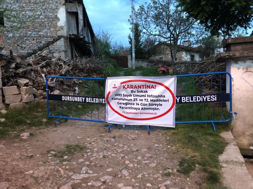 Vakaların arttığı Dursunbey’de sokak karantinası tedbiri 