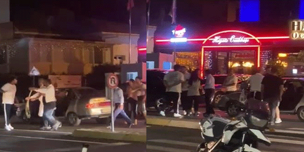 Valeler ve araç sürücüsü arasında tekmeli sopalı kavga sokağa taştı