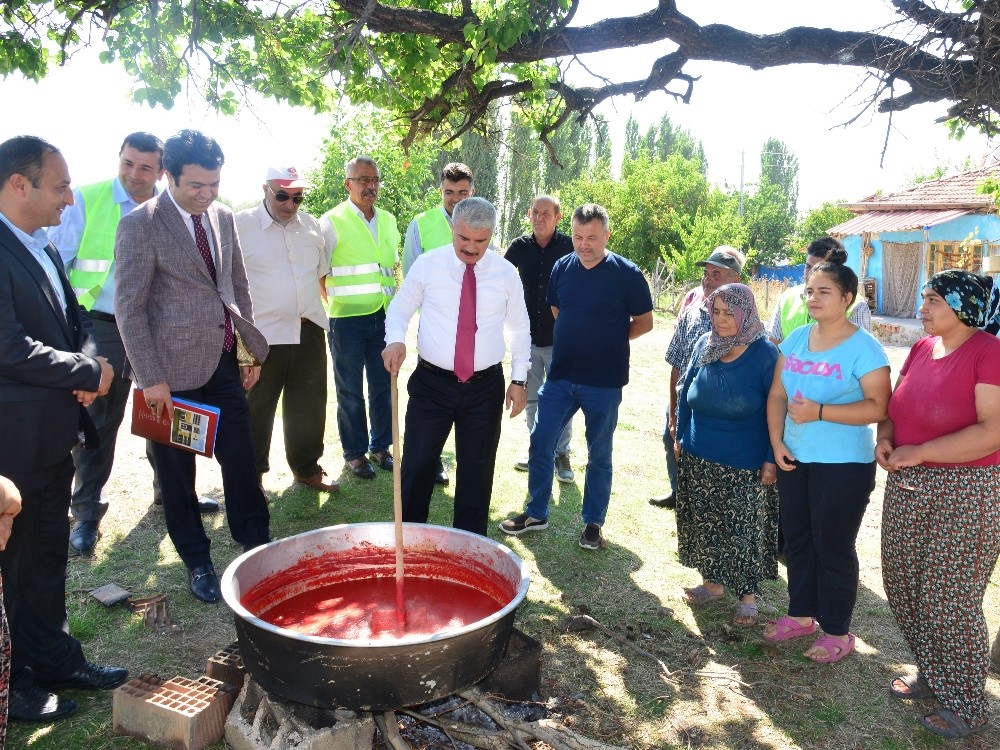 Vali Akın, köy yollarında incelemelerde bulundu 