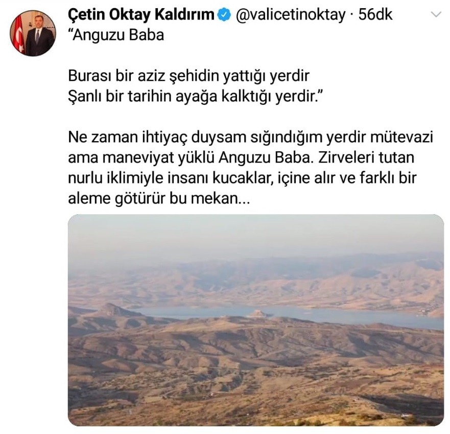 Vali Kaldırım, yazıp seslendirdiği şiiri paylaştı 
