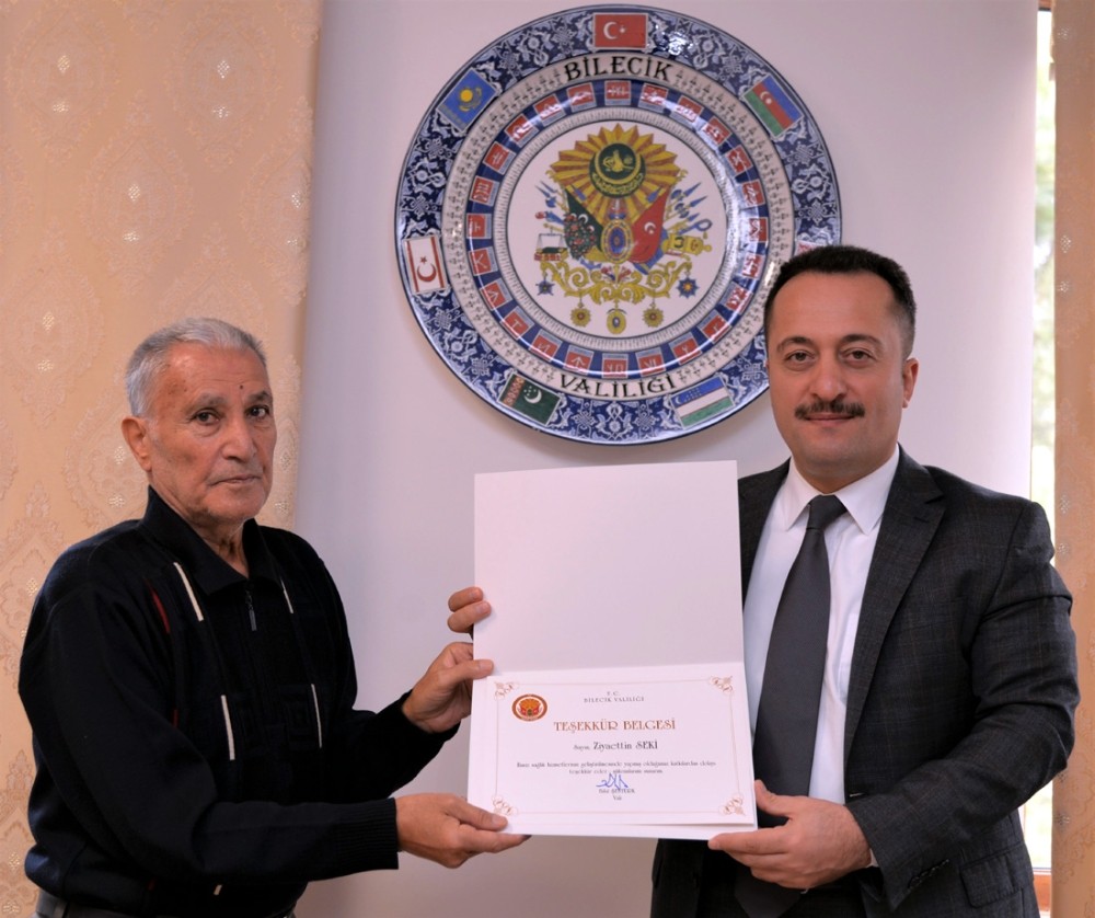 Vali Şentürk’ten sağlık hizmetlerine bağış yapan hayırsevere teşekkür 