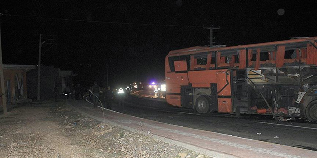 Bomba çöp konteynırına yerleştirilmiş